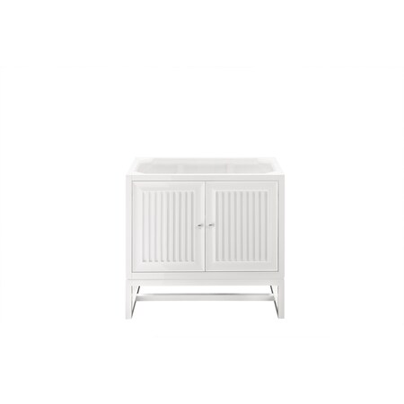 James Martin Vanities Athens 36in Single Vanity Cabinet, Glossy White E645-V36-GW